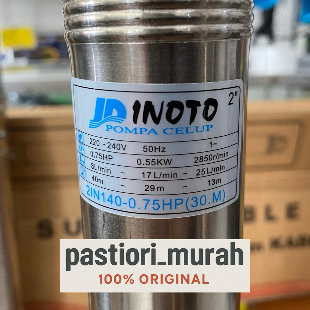 Submersible Pump Inoto 0.75HP 075HP 0,75Hp + Control Box Pompa Satelit Inoto 2" 2in 2 in pompa sawah