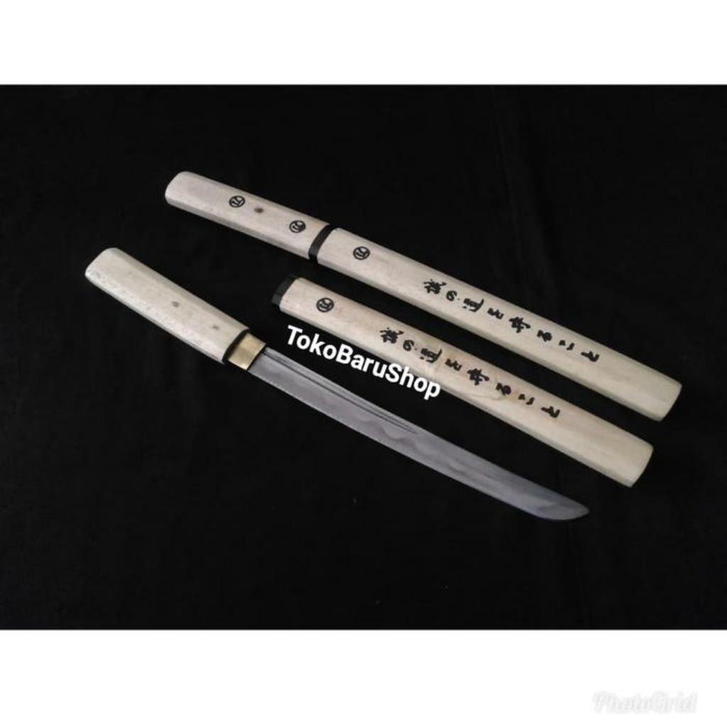 PEDANG SHIRASAYA TANTO KANJI NATURAL TAJAM SAYAT KERTAS