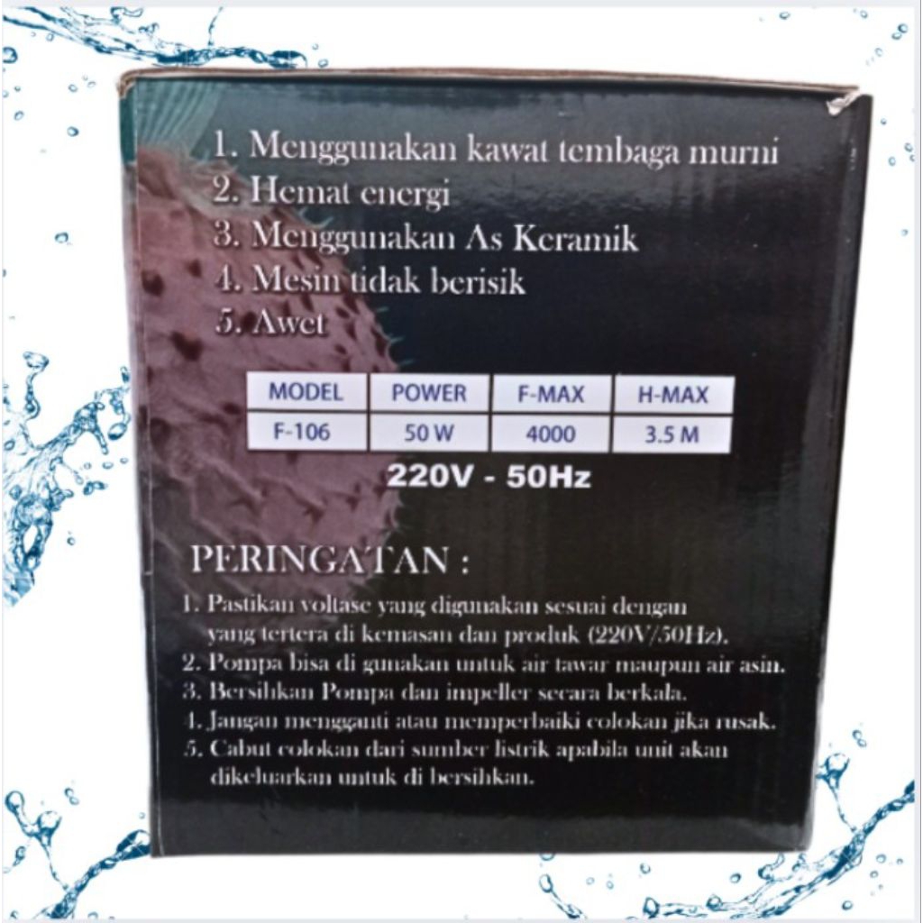 KANDILA FUGU F 106 POMPA KOLAM AQUARIUM SILENT WATER PUMP