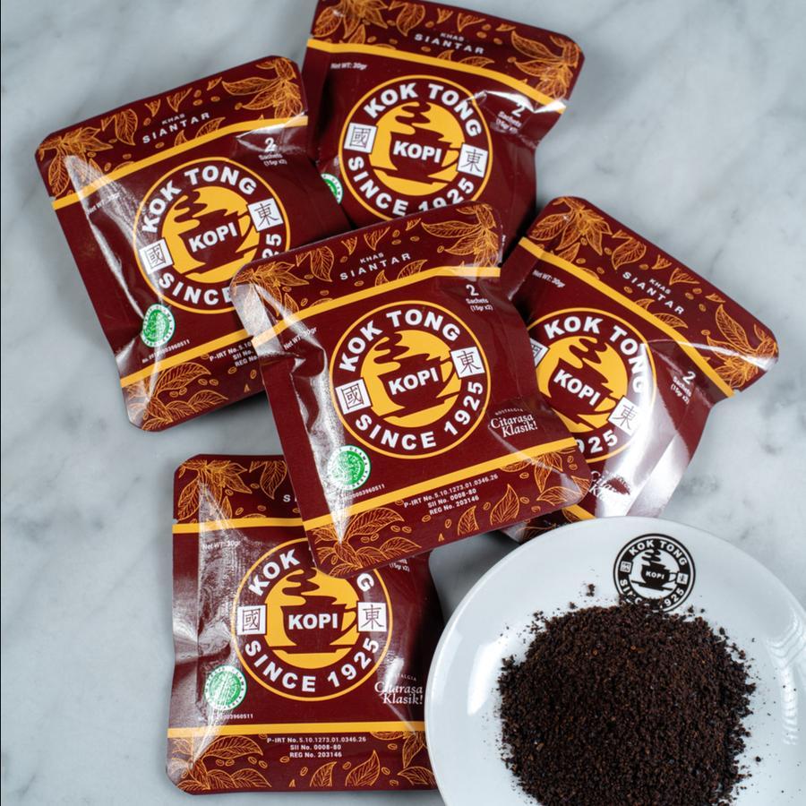 

Kopi Saring Kok Tong 1 Pack Isi 2 Bungkus Kemasan Sachet Dripbag Coffee Coffee Tong