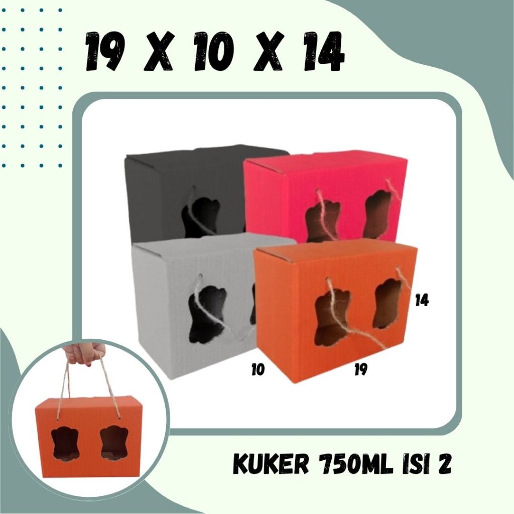 

Box 19x10x14 Jinjing Tali (KUKER TOPLES JAR 750 ml Isi 2) Gable Box Kardus Kue Kering Sahabat UMKM
