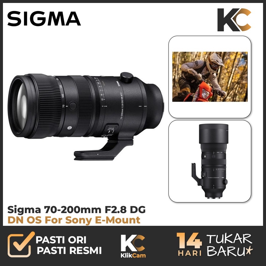 Sigma 70-200mm f2.8 for Sony E Fullframe DG DN OS Sigma 70-200 mm f/2.8 Garansi Resmi