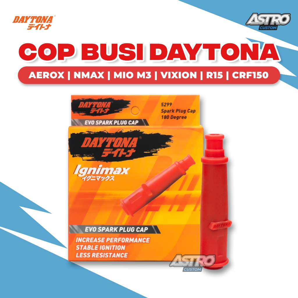 Cop Busi Daytona Aerox Lexi Nmax Mio Vixion CRF150 R15 Cangklong Busi EVO SPARK PLUG CAP (5299)