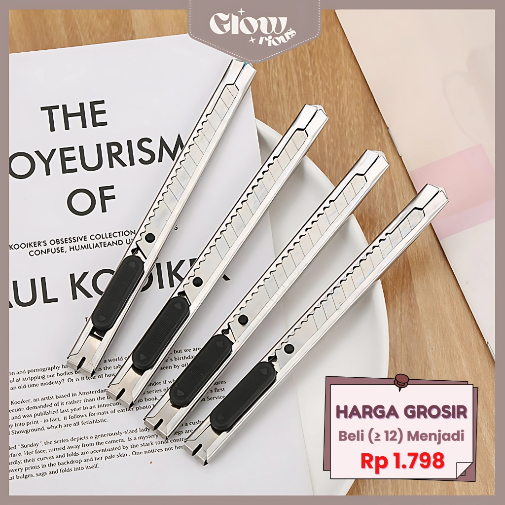 

GR Pisau Cutter Besi 12.5cm Stainless Cutter Grosir Eceran Tulis Kantor Alat Tulis Sekolah LG-02