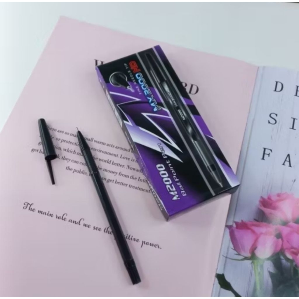 

(1pcs) Pulpen MX2000ND Hitam Ballpoint bolpen Pen tinta Hitam Model classic