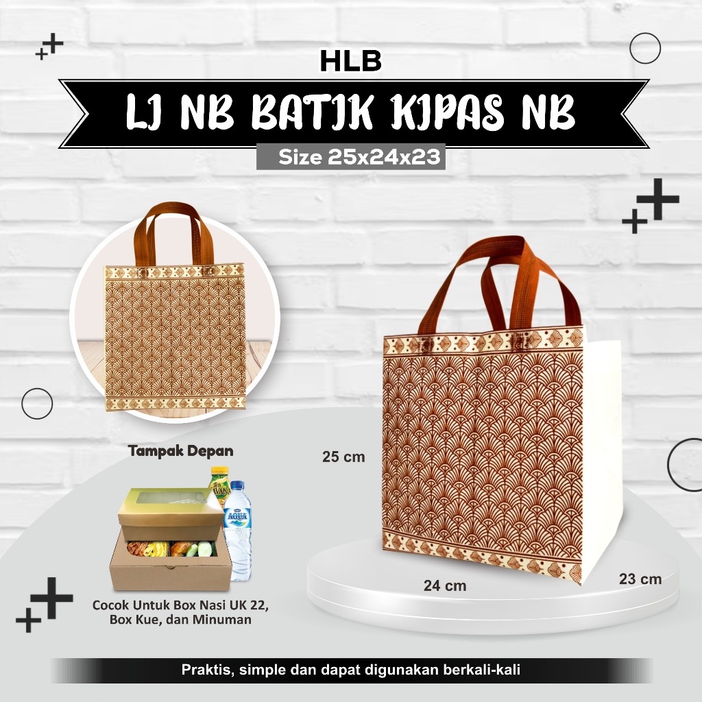 

[INSTAN ] Tas Hajatan| Tas Tasyakuran |Tas Motif Batik Spunbond| Tas Kotak Nasi| Tas Slemetan| UK 25x24x23