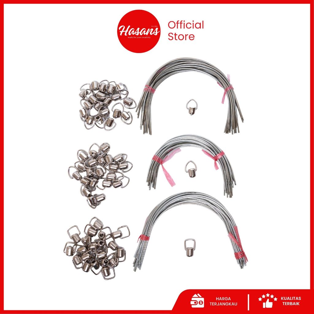 [20 Pcs] Handle Tas Besi / Gagang Tas Besi / Hiasan Aksesoris Tas / Variasi Gagang Tas Besi Kotak & 