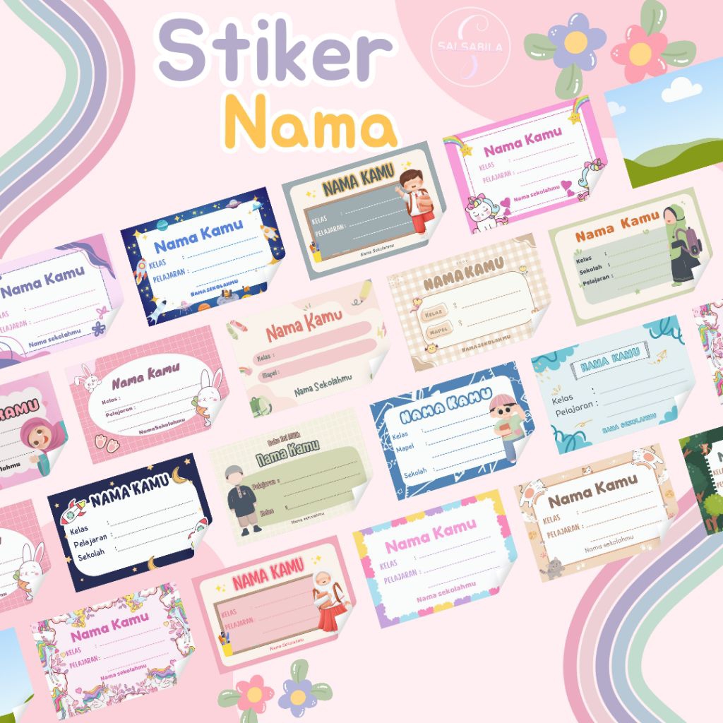 

TERMURAH !! STIKER NAMA ANAK / stiker buku / stiker label buku