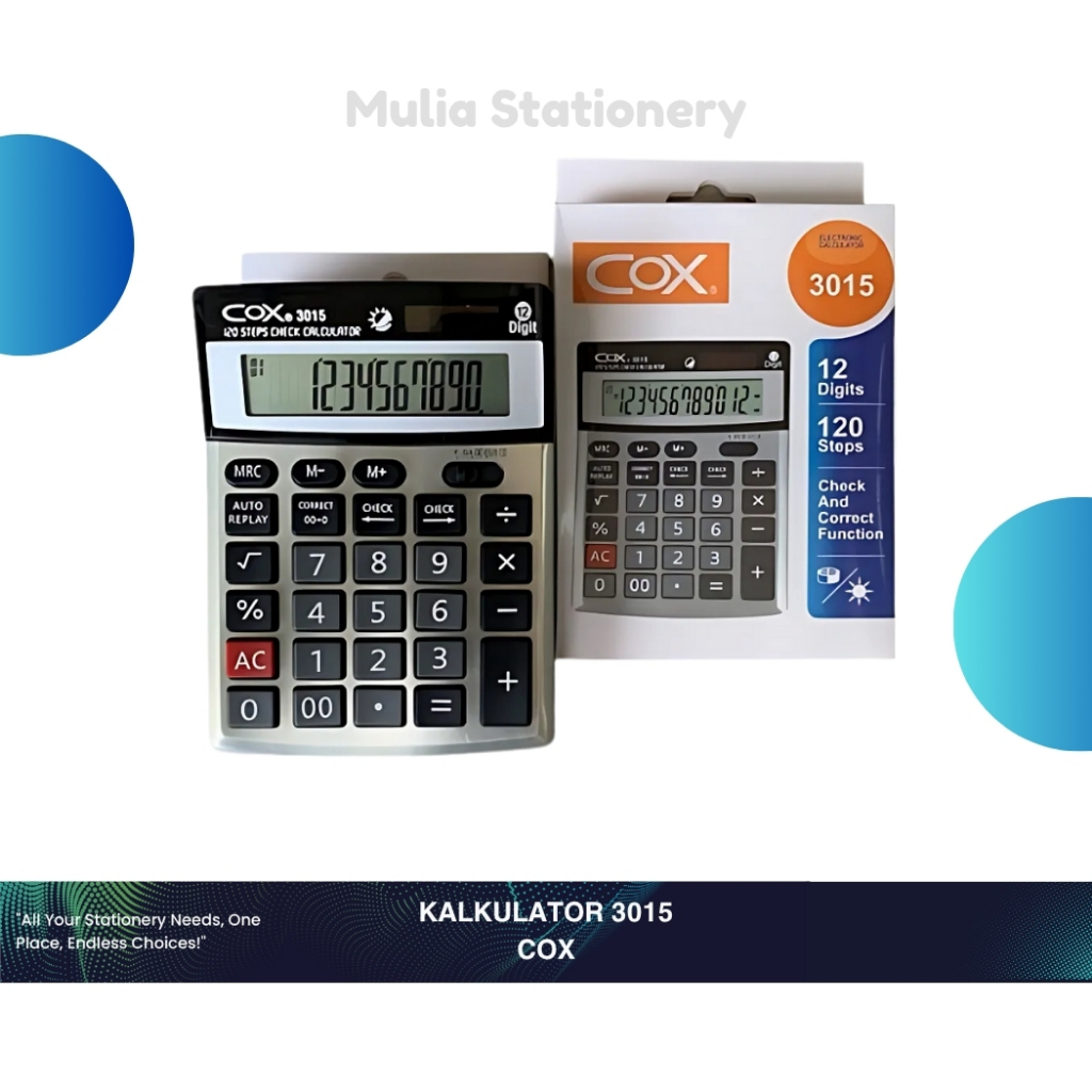 

Kalkulator COX 3015 / Kalkulator 12 Digit | COX Calculator Check & Recheck 3015 | Perlengkapan Kantor