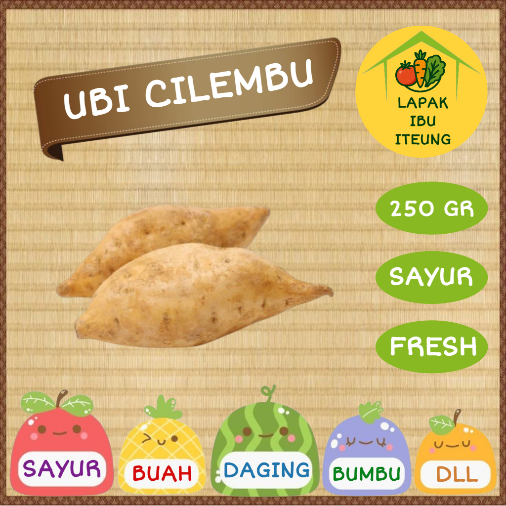

UBI CILEMBU KUNING INSTAN BANDUNG 1/4KG 250GR SEGAR FRESH SAYUR SAYURAN PASAR