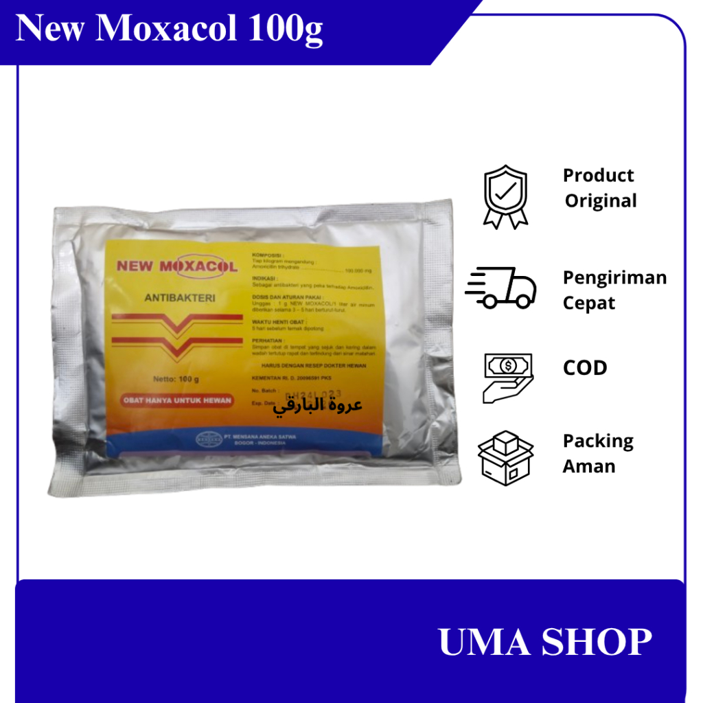 New moxacol 100 gr MENSANA obat untuk pencernaan pada hewan