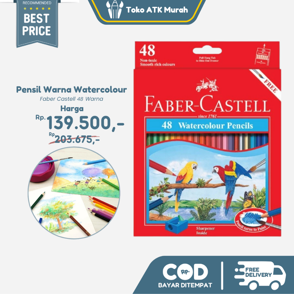 

Pensil Warna Faber-Castell 48 Watercolour Pencils (#114468)