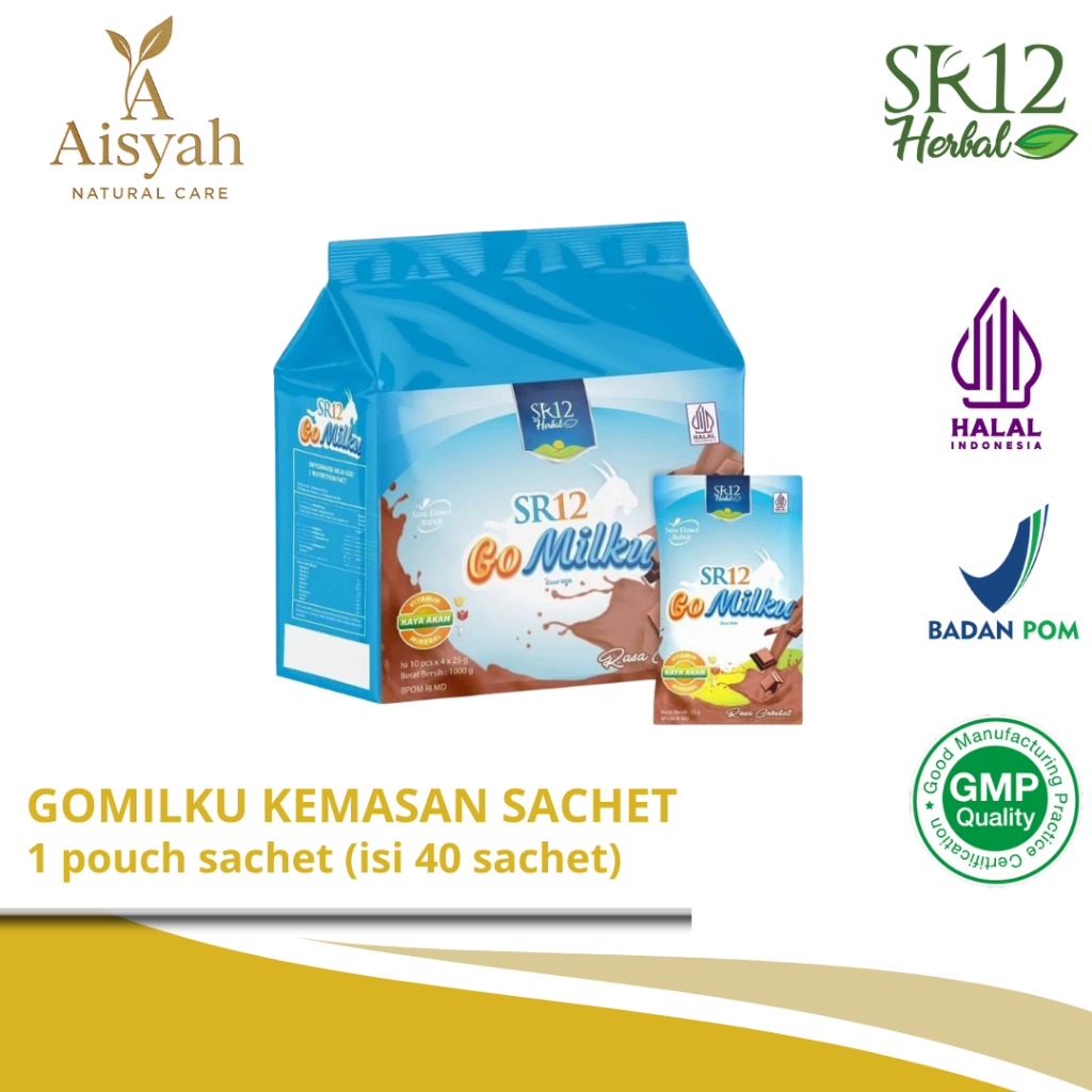 

Gomilku SR12 Kemasan 1Kg 40 Sachet Susu Kambing Etawa Susu Lansia Menjaga Kesehatan Tulang