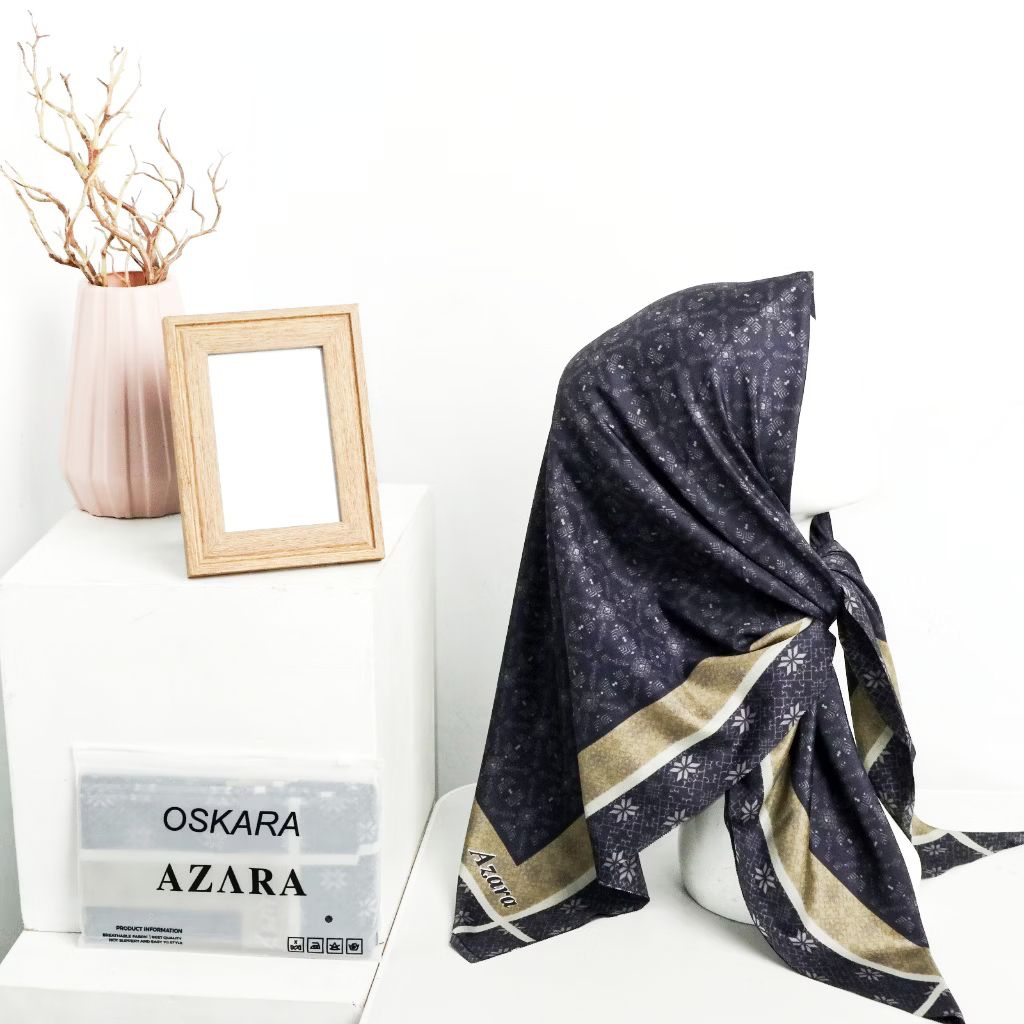 Free pouch- HIJAB MOTIF SEGI EMPAT PREMIUM AZARA LASER/ JILBAB MOTIF SEGI EMPAT/ JILBAB SEGI EMPAT M