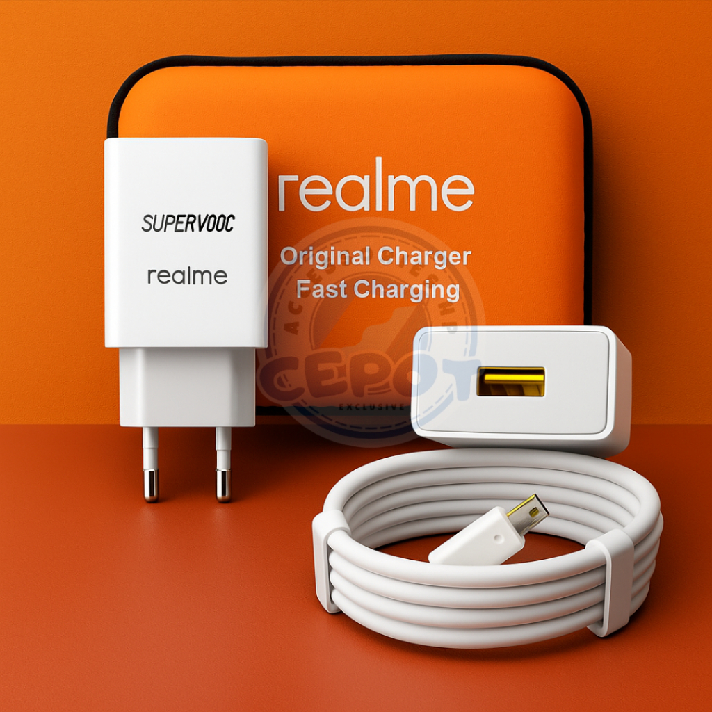 Travel Charger Vivo, Oppo, Realme Original Charger Plus Dompet Fast Charging Kabel Micro - Type C