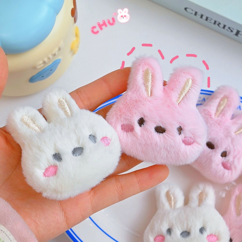 Bros Kepala Kelinci Lucu Mewah/Bros Pakaian Untuk Anak Perempuan/Hiasan Gantungan Boneka Tas/Pin Kel