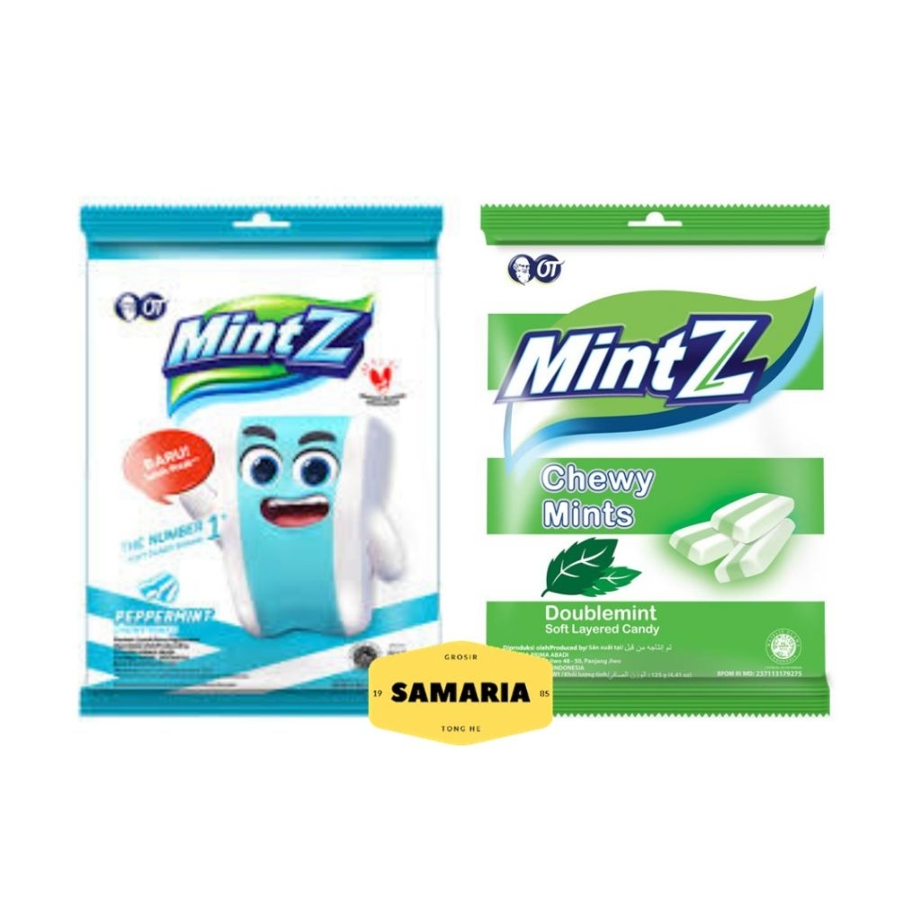 

Permen MintZ Permen Kunyah Rasa Mint All Varian Kemasan Bag 110 Gram (Isi 50 Pcs)