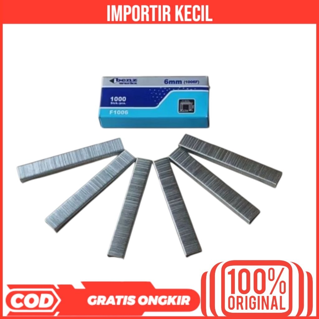 

BENZ ISI STAPLES 1006F 6MM ISI STEPLES GUN TACKER 1000PCS