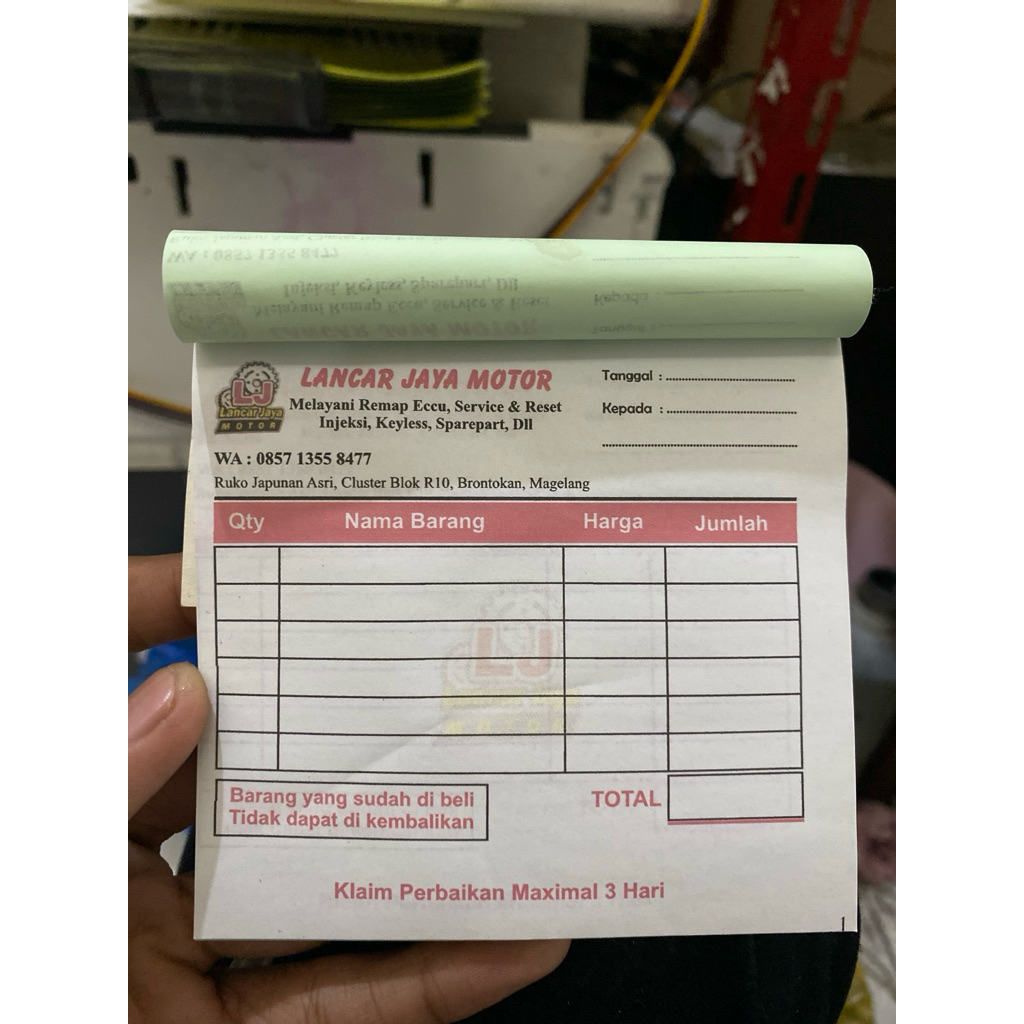 

Cetak Nota Usaha 2 Rangkap – Bisa Custom Nama Toko