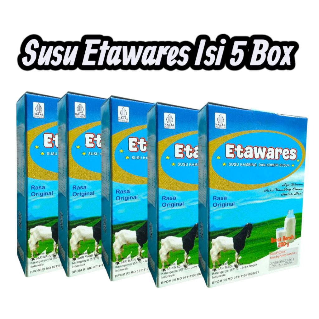 

Susu Kambing ETAWARES Paket 5 Box