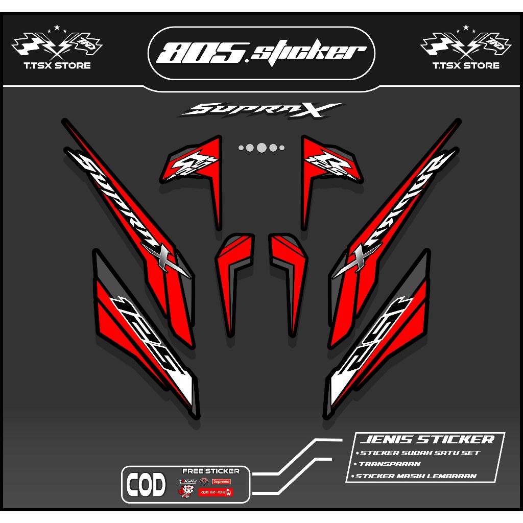 STRIPING SUPRA X 125/STIKER VARIASI SUPRA X LAMA/STRIPING MOTOR SUPRA X 125 LAMA