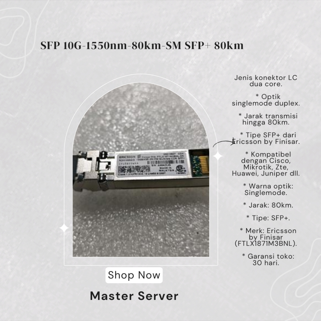SFP 10G-1550nm-80km-SM SFP+ 80km