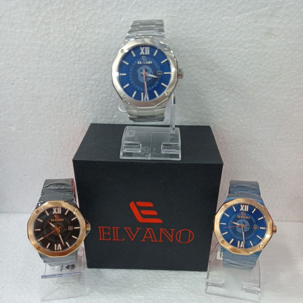 jam tangan pria elvano tali rantai