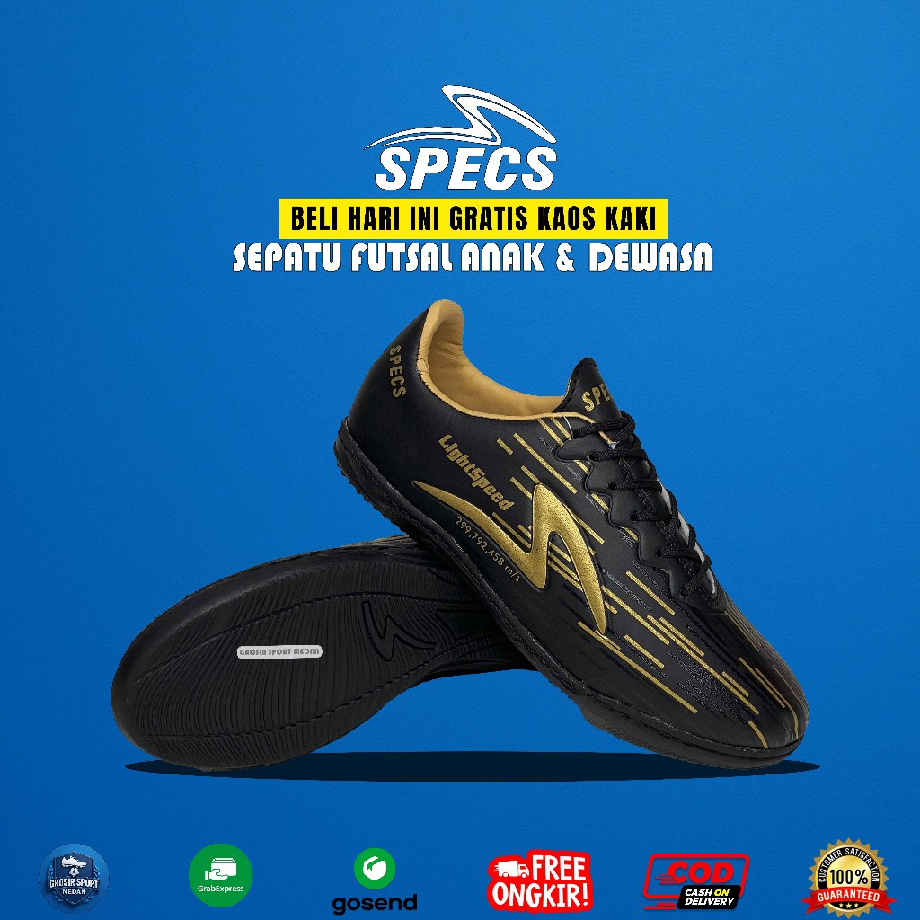 PROMO TERBARU [SALE] SEPATU FUTSAL SPECS LIGHTSPED REBORN GRADE ORIGINAL ANAK DEWASA - SOL JAHIT