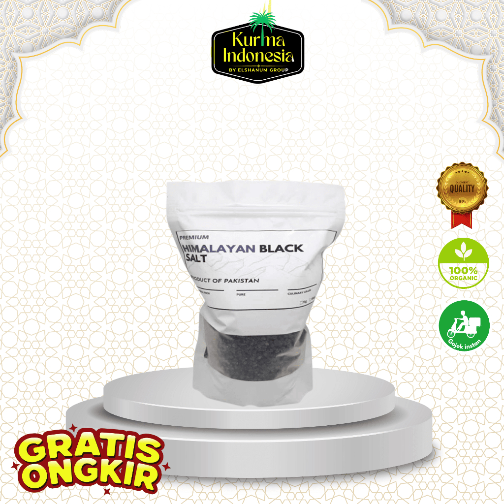 

Garam Himalaya Black salt 1kg Original Organic premium Best Quality - kurma indonesia