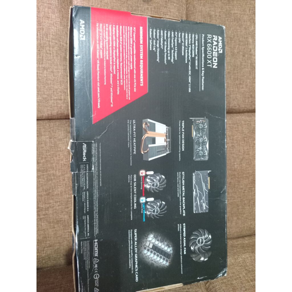 asrock rx 6600 xt challanger pro oc 8gb triple fan