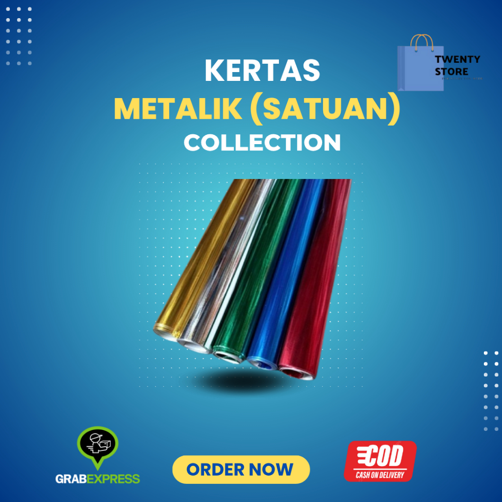 

Kertas Metalik Kado Mengkilap Ecer
