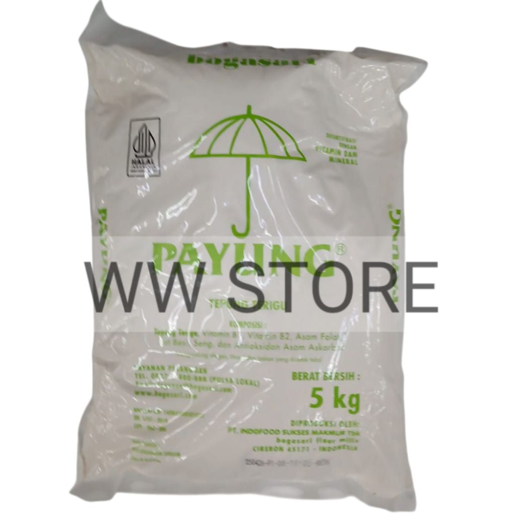 

Tepung Terigu halal MUI bogasari PAYUNG 5kg