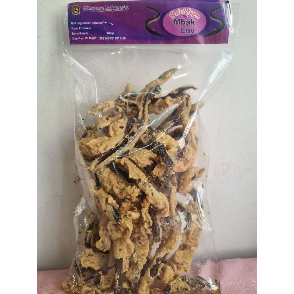 

Keripik Belut Gurih Renyah - Keripik Belut Siap Makan - Keripik Belut Garing - Belut Crispy