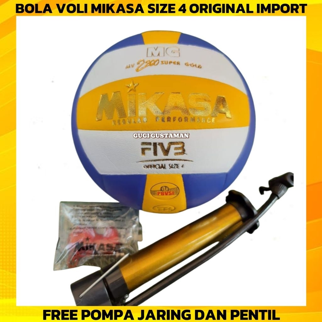 BOLA VOLI MIKASA SUPER GOLD SIZE 4 ORIGINAL IMPORT