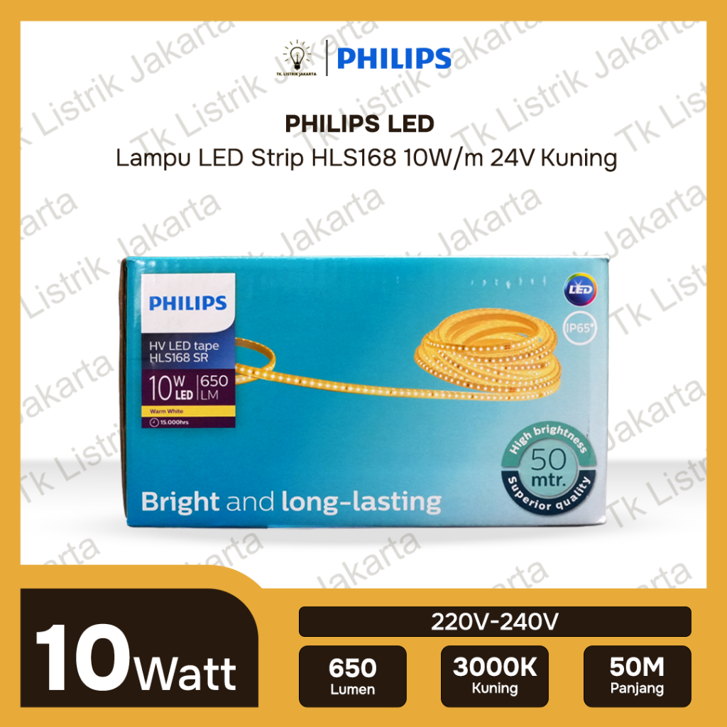 Lampu LED Strip Philips HLS168 10W/m 50Mtr 24V