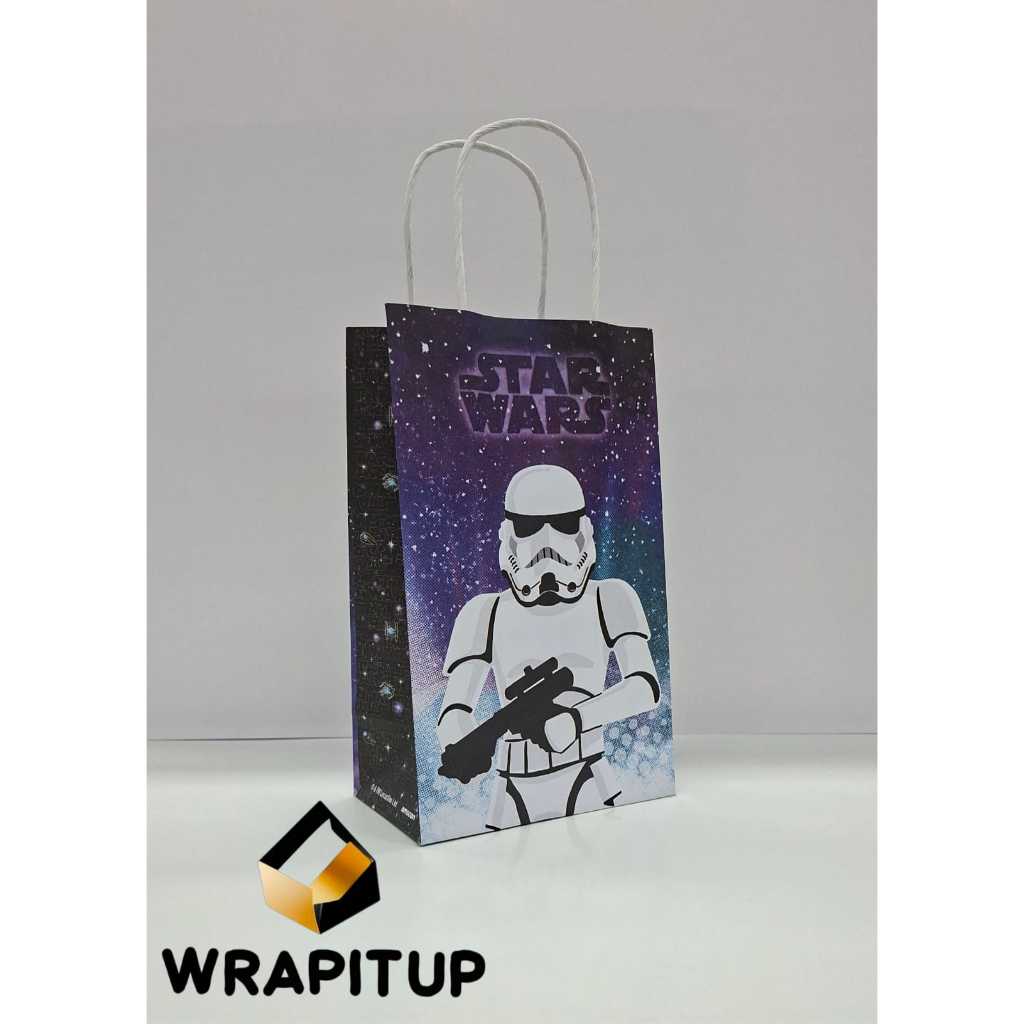 

Kraft Paper Bag Star Wars/Paper Bag Karakter/Paper Bag Souvenir/Ulang Tahun Anak
