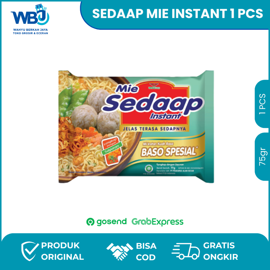

Mie Sedaap Kuah Instan All Variant 75gr – Rasa Baso Spesial | Grosir Eceran Ready