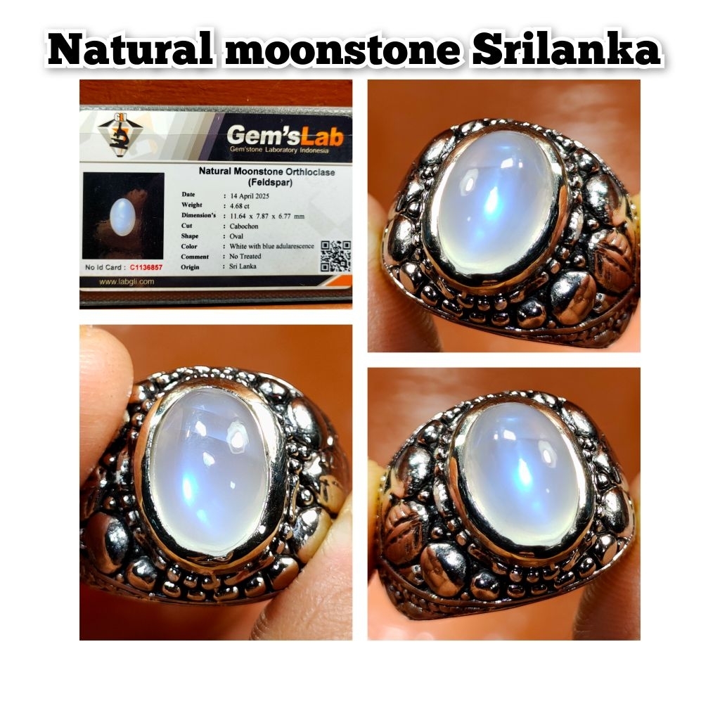 NATURAL BATU PERMATA MOONSTONE SRILANKA