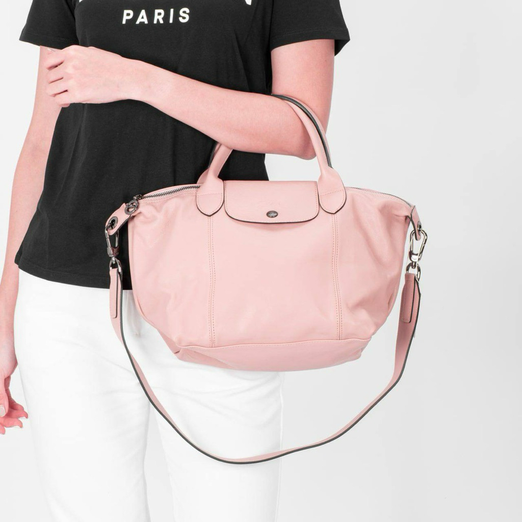 LC Le Pliage Cuir Handbag Top Handle Bag Small S