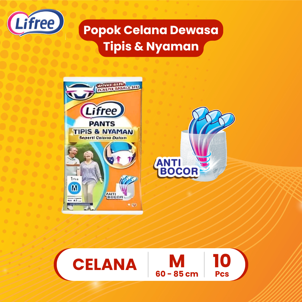 LIFREE POPOK CELANA DEWASA TIPIS DAN NYAMAN 10 PCS  SIZE M