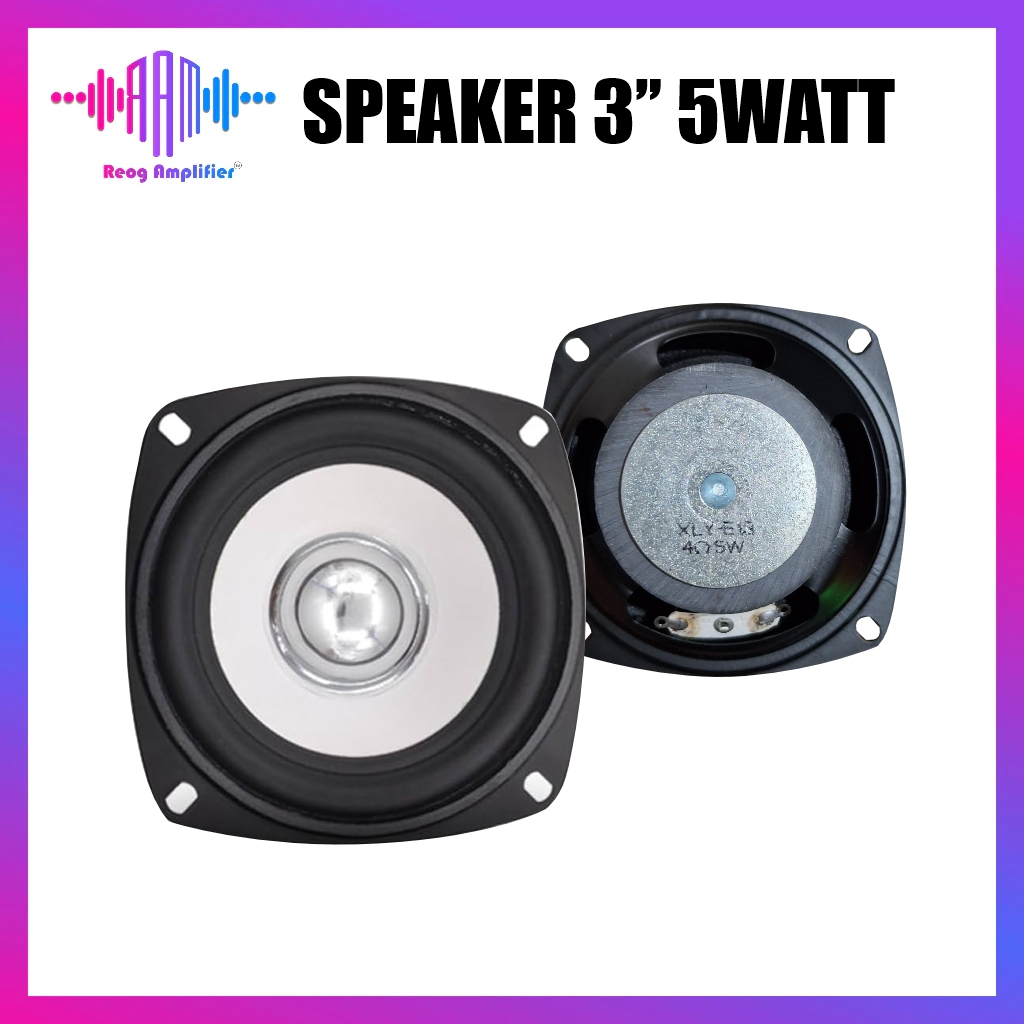 Speaker 3 inch Midbass HITAM 2ohm/4 ohm 5 Watt