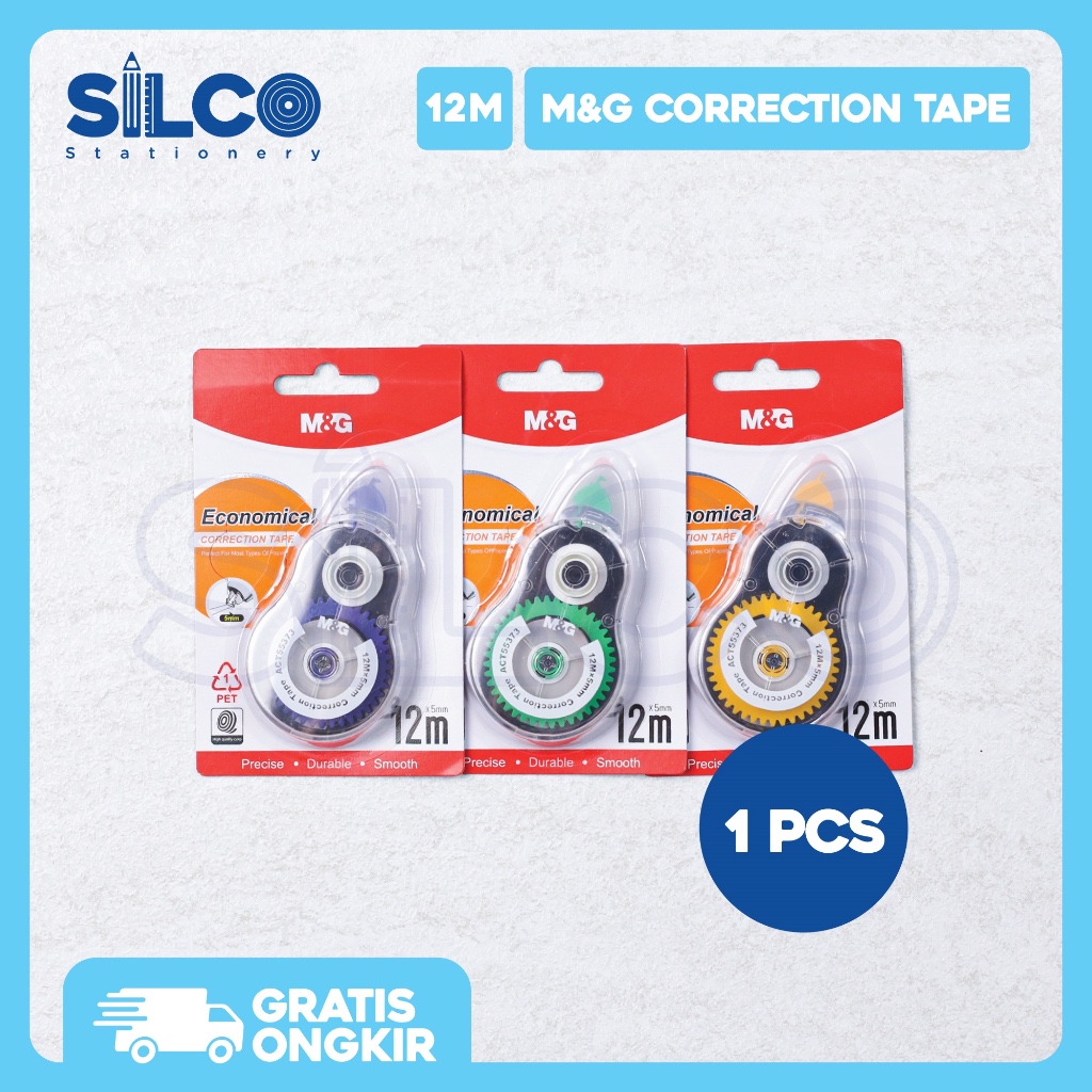 

Correction Tape M&G 12M / 21M / Tipe X Kertas / Pita Koreksi [PCS]