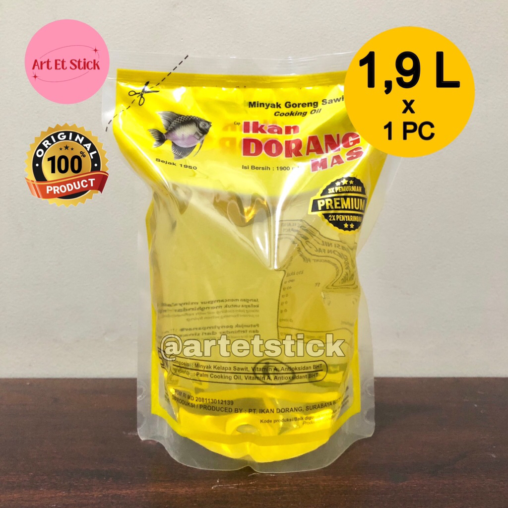 

Minyak Goreng Ikan Dorang Mas 1900 ML / 1.9 L Kelapa Sawit