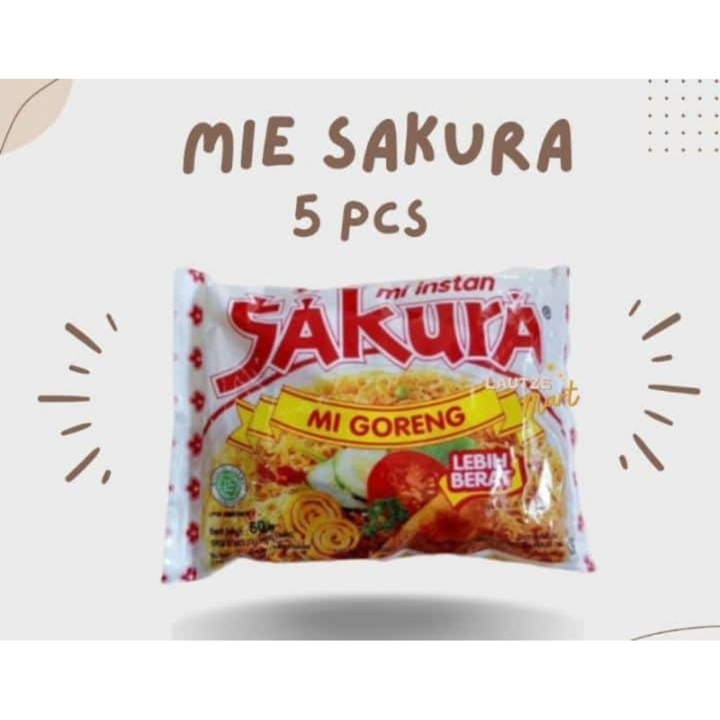 

MIE SAKURA / MIE GORENG PAKET 5 PCS