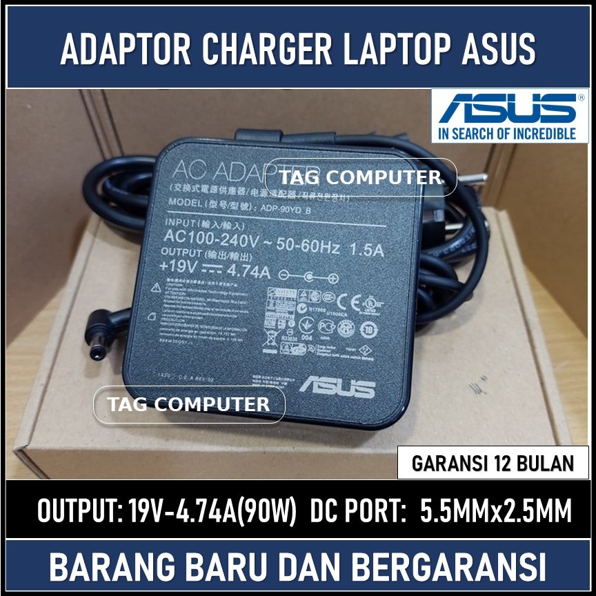 ADAPTOR CHARGER LAPTOP ASUS PC ALL IN ONE ( AIO ) V222 V222F V222GA V222GAK 19V 4.74A 90W ORIGINAL
