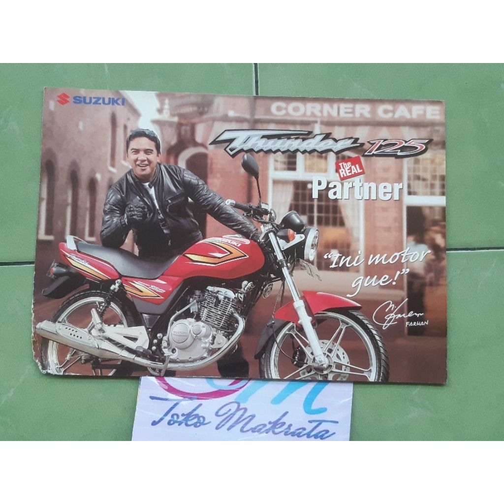 brosur iklan motor Suzuki THUNDER 125 jadul lawas lama