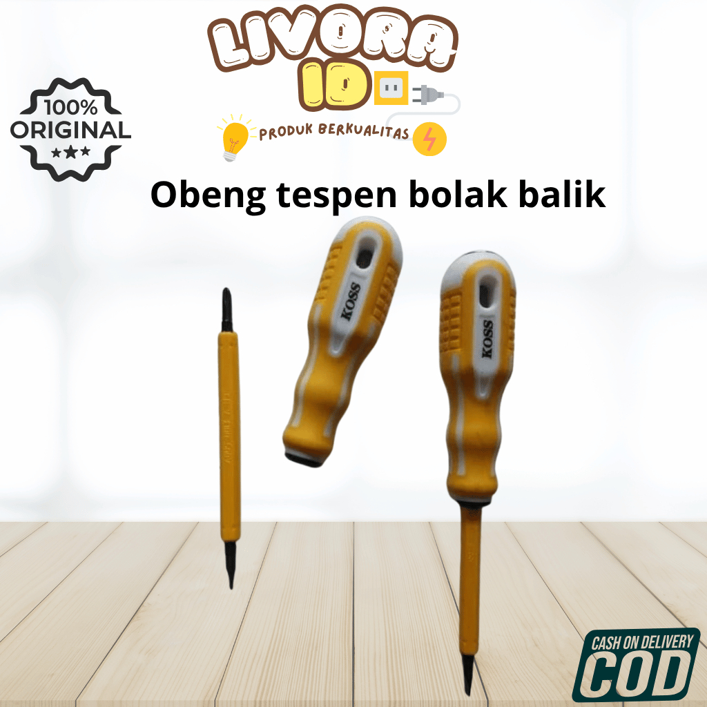 Obeng Tespen bolak balik/ plus minus Koss terjamin - Obeng Tespen Bolak Balik/ Plus Minus Koss Terja