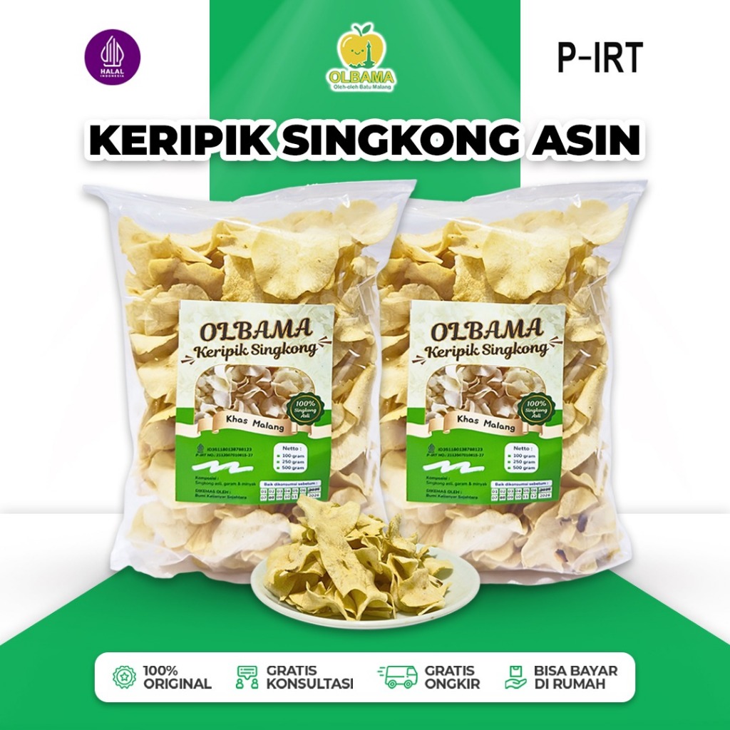 

Keripik Singkong Asin Gurih 250gr Oleh Oleh Khas Batu Malang | Kripik Gadung Bawang Asli Renyah