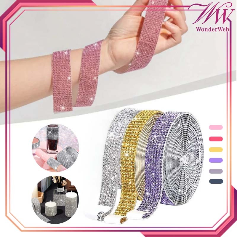 Sticker Kristal Berlian Diy Rhinestone Sticker Diamond Sticker Bling Bling Untuk Dekorasi Mobil/Hadi