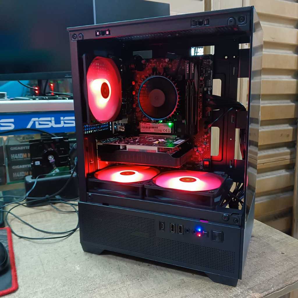 Komputer full set Gaming Editing AMD Ryzen 5 5600GT | DDR4 32GB | Monitor LG 24 Inch IPS 100hz